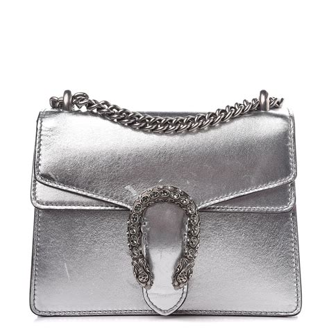 silver gucci clutch